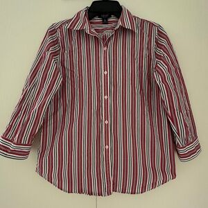 CHAPS Striped Button Down Shirt Size Small